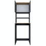 Hanah Home KD101 - 2674 Armario para lavadora elegante y funcional, Nogal y Antracita